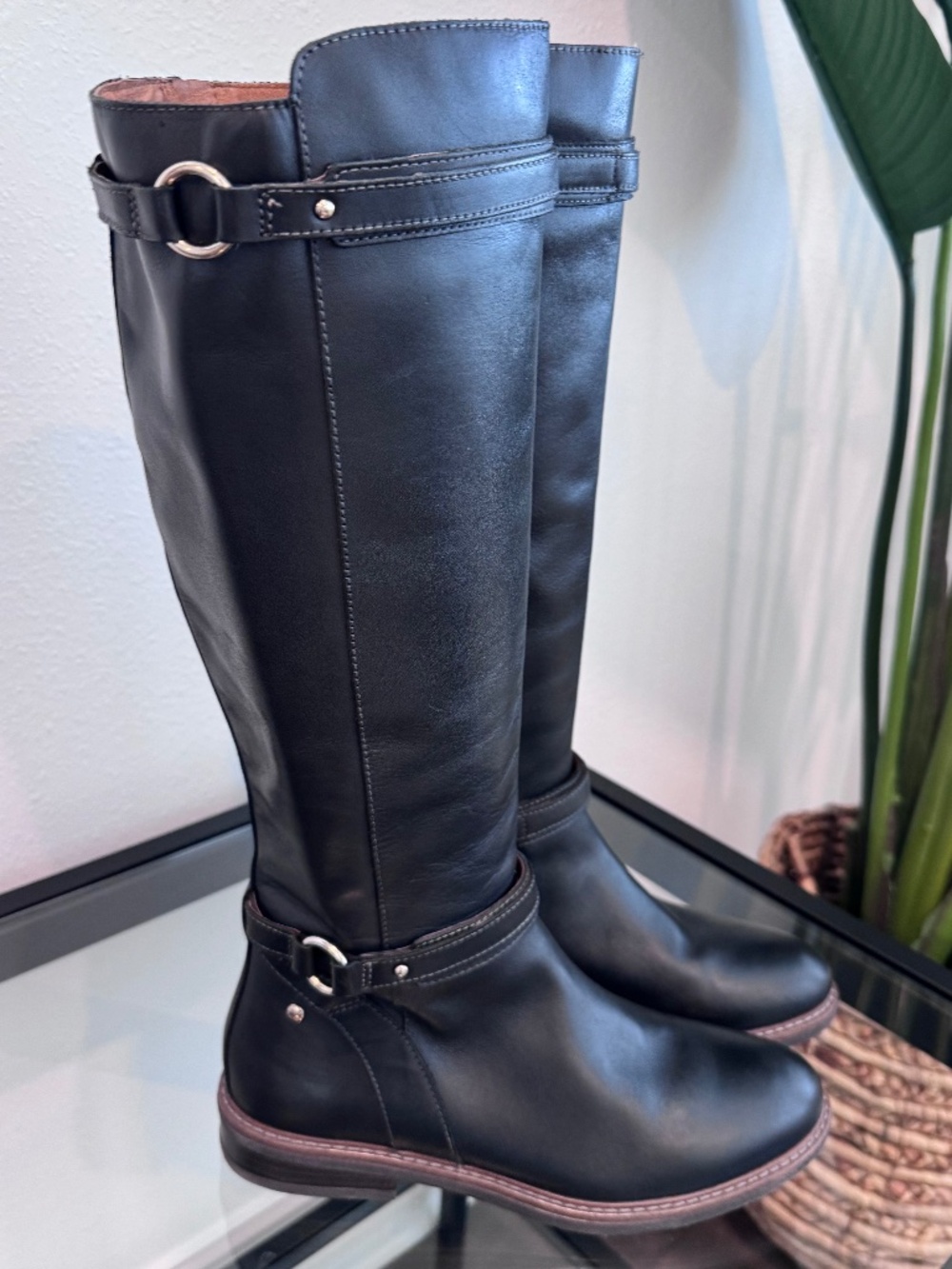 PIKOLINOS Aldaya Women’s Black Tall Leather Boots Size EU40/US9.5-10